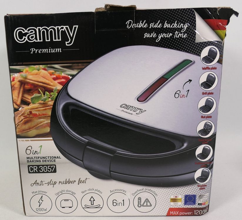 Camry CR 3057 Sandwich- und Waffeln Toaster (Neu (gemäss Beschreibung ...