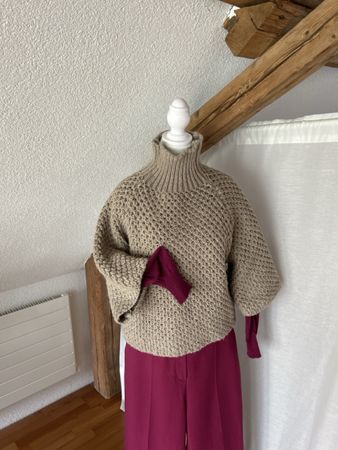 April Vintage Pullover beige Rollkragen guter Zustand
