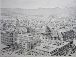 WILLY KAUFEISEN LITHOGRAPHIE SIGNIERT