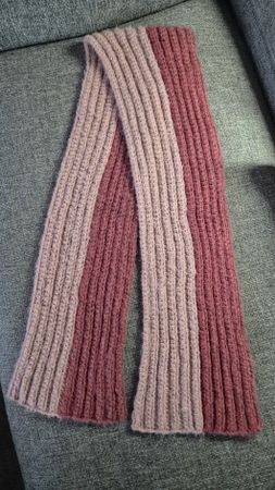 damenschal rosa pink gestreift gerippt NEU