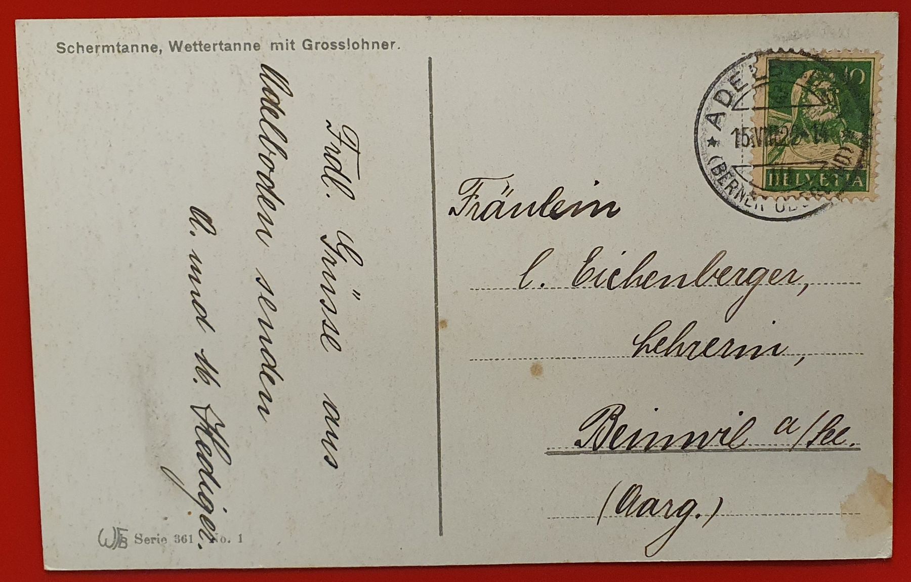 Cartoline postali: Schermtanne 1922 – Usato da Kreuzlingen venduto da Rschweiz1 1