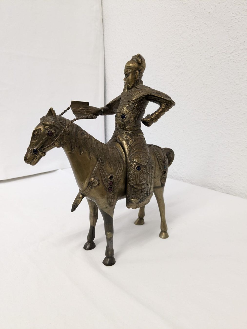 Statuette: 2-teiliges Pferd aus Messing, handgefertigt – Usato da Weinfelden venduto da blaukreuz_brocki_TG