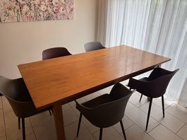 Holztisch Esstisch Ausziehtisch mit 6 Stühlen günstig!