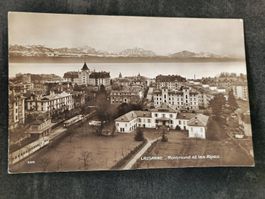 Photo Karte  Lausanne - Montriond et les Alpes Gelaufen 1915