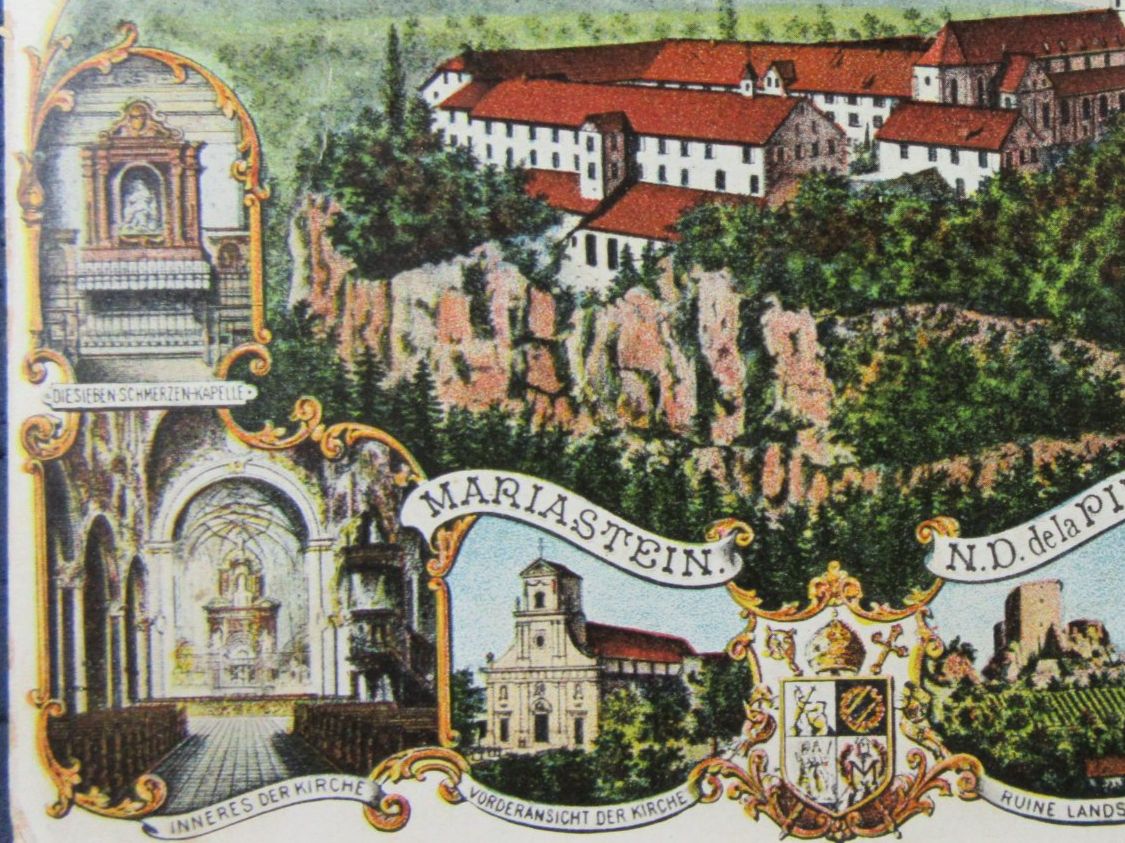 Cartoline postali: MARIASTEIN 1916 8BILD-LITHO SO AK – Usato da Ettingen venduto da Hausi4711 2