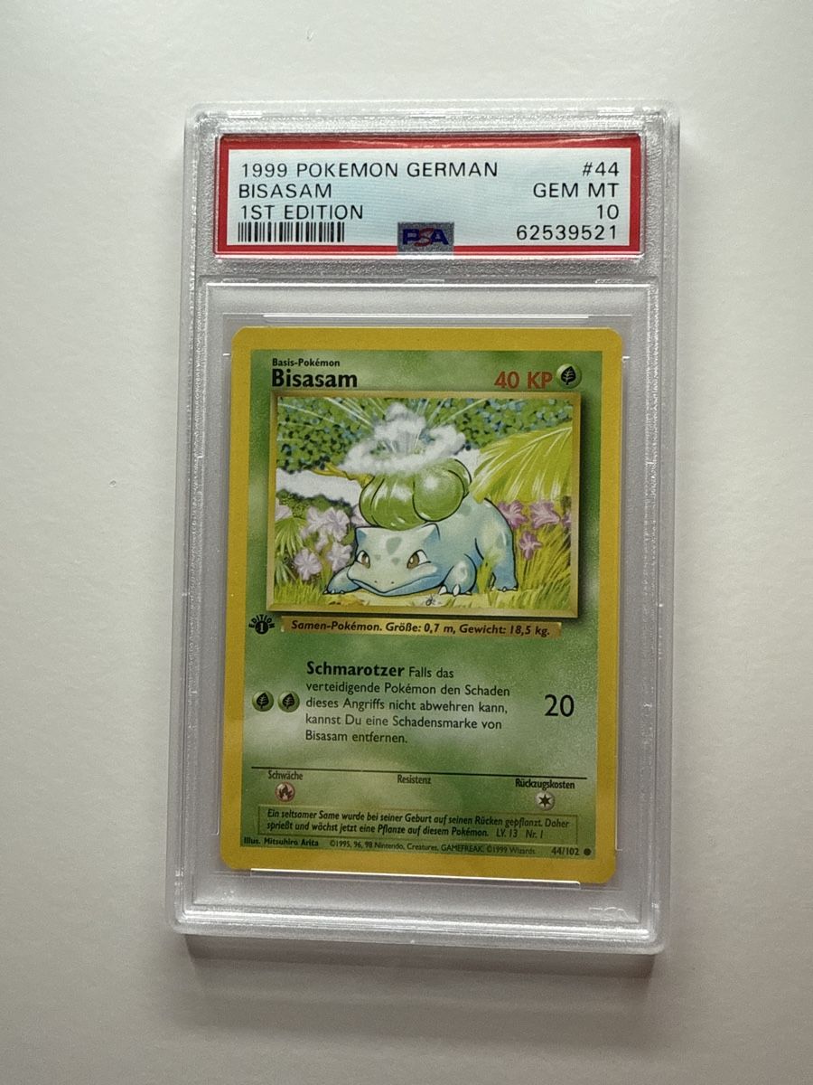 Pokémon Carte collezionabili: Bisasam Base Set PSA 10 First Edition – Usato da Chur venduto da Nandoran