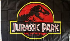 Jurassic Park Fahne Dinosaurier T-Rext DVD Lost World Kino