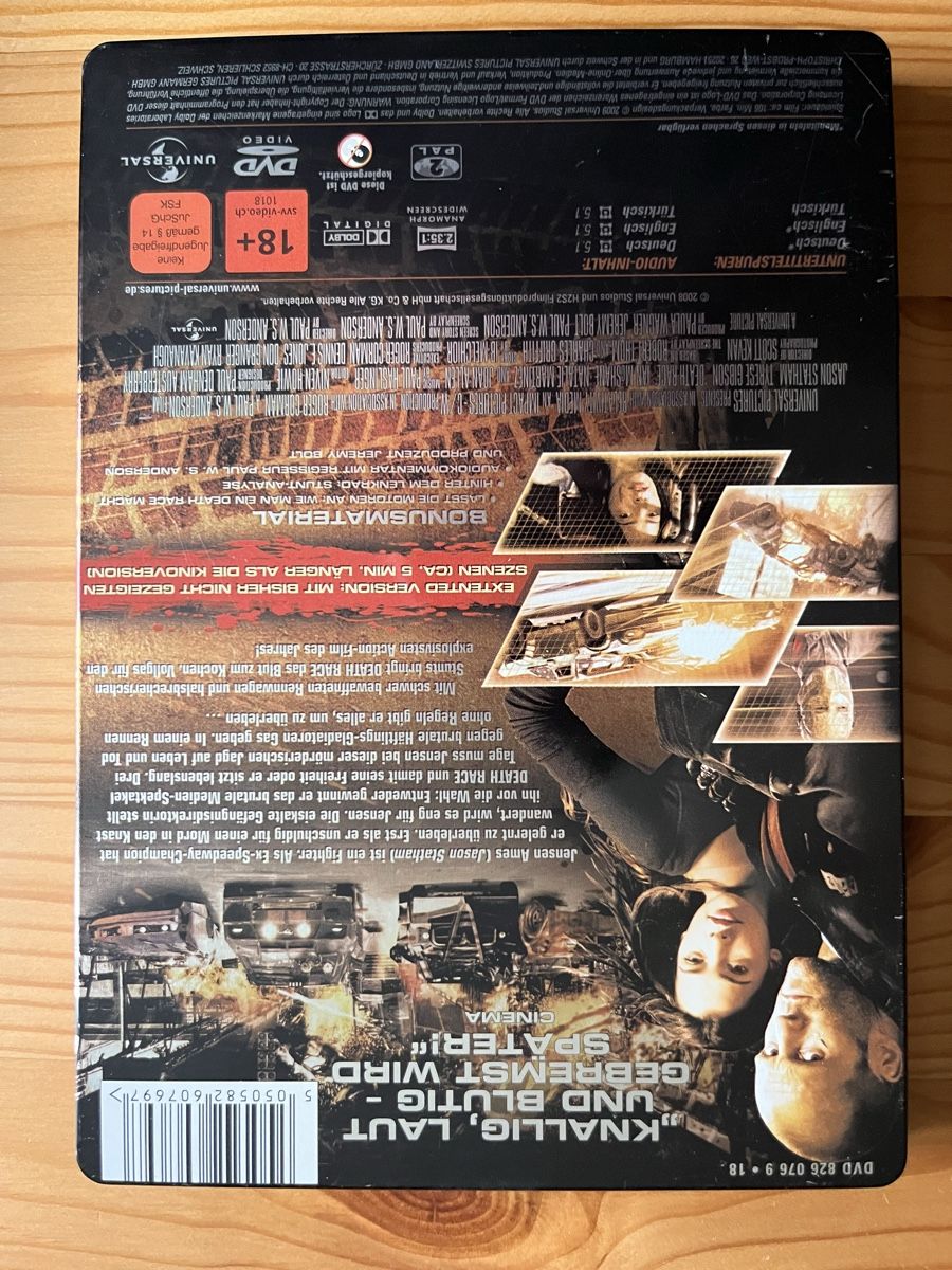 Tutti i DVDs: Death Race - Extended Version im edlen Steelbook – Usato da Inkwil venduto da RetrOhyeah_Schweiz 1
