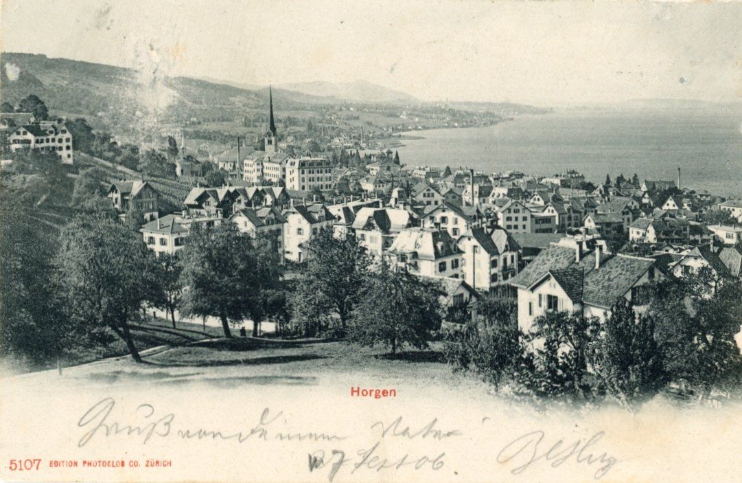 Cartoline postali: Horgen  ZH        um 1906 – Usato da Brig venduto da Valcards54
