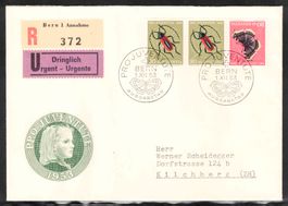 1953 Pro Juventute Kehrdruck K44 auf FDC