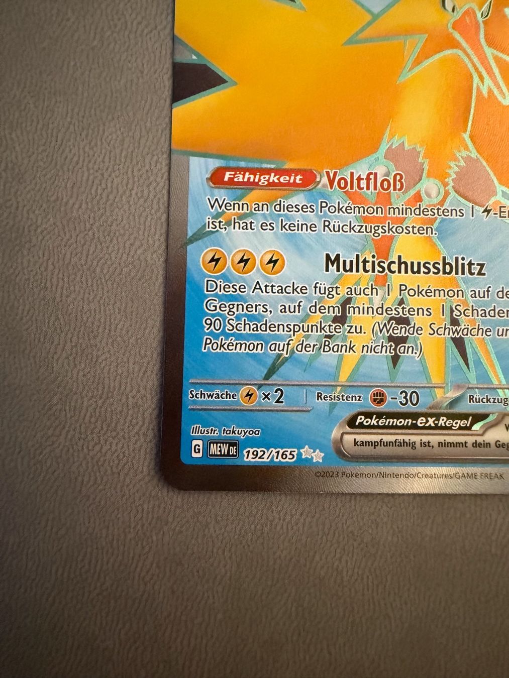 Pokémon Sammelbilder & Trading cards: Zapdos ex (MEW 192) – Gebraucht aus Biel/Bienne von SeeLoewe55 5