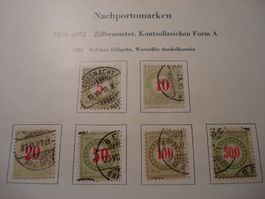 Satz Nachportomarken o 1878-1891, o, bis 5.-