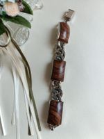 Armband mit Echolz-Inlays & Panzerkette – Modernes Design (P