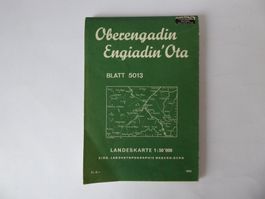 Landkarte Oberengadin, Blatt 5013, 1970