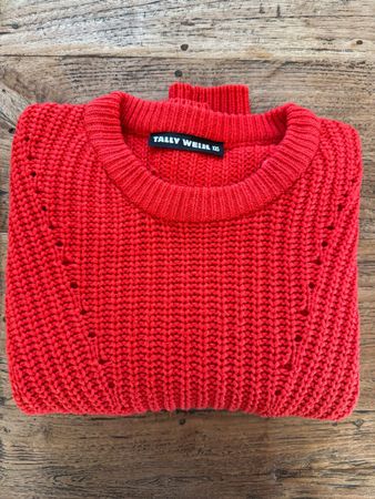Tally Weijl Strickpullover. Rot. Gr. XXS-S.
