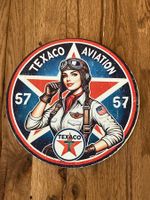 Texaco Motor Oil Aviation Blechschild - neu!!!