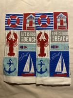 Summer towel, life is good at the beach, sea, aquatic design