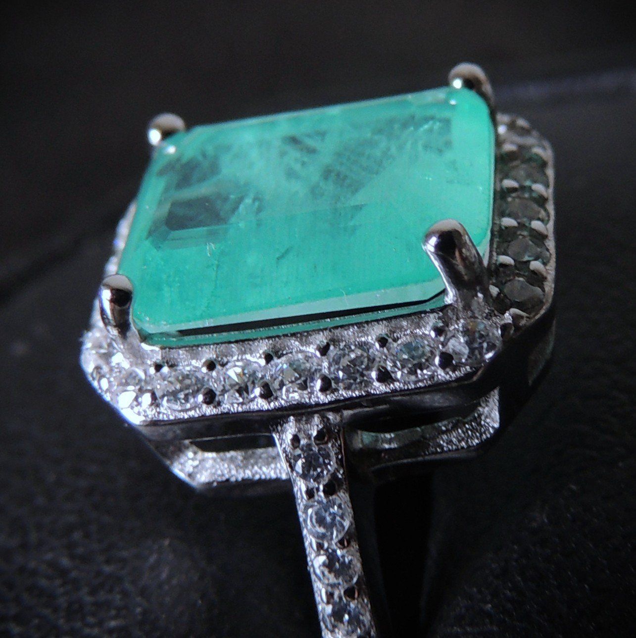 Ringe: Lab grown Smaragd Silber 925 Fingerring Gr. 54 – Gebraucht aus Waldenburg von schaller707 2