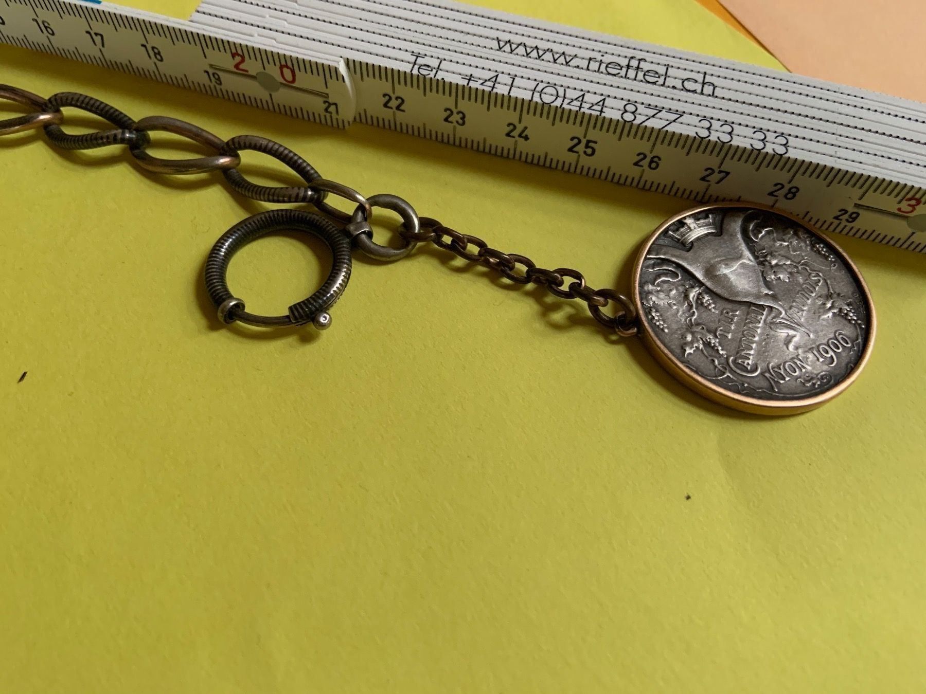 Uhren: Taschenuhrkette mit Goldfassung – Gebraucht aus Dittingen von Bijoubelle 6