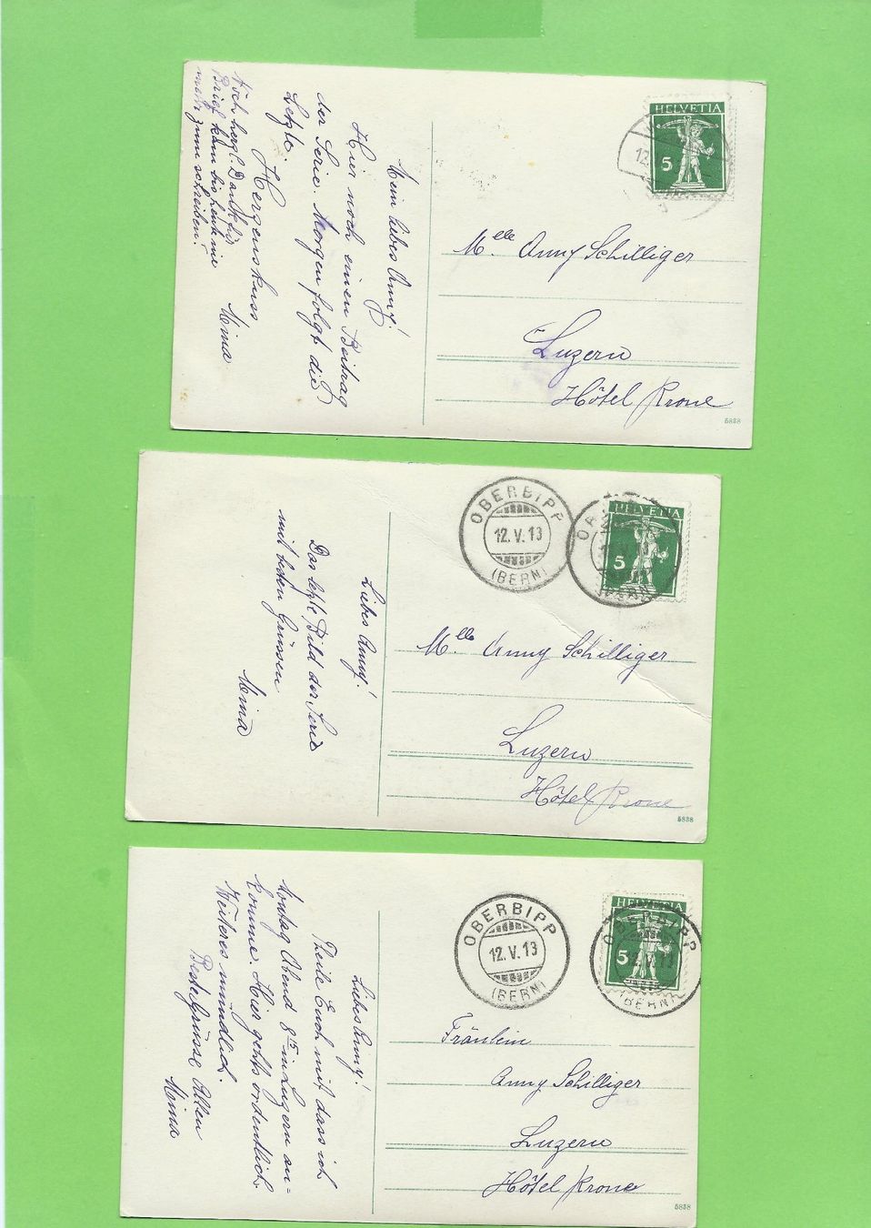 Cartoline postali: 6 Trauerkarten "Am Elterngrab", Postkarten, alt – Usato da Zürich venduto da t24_de 3