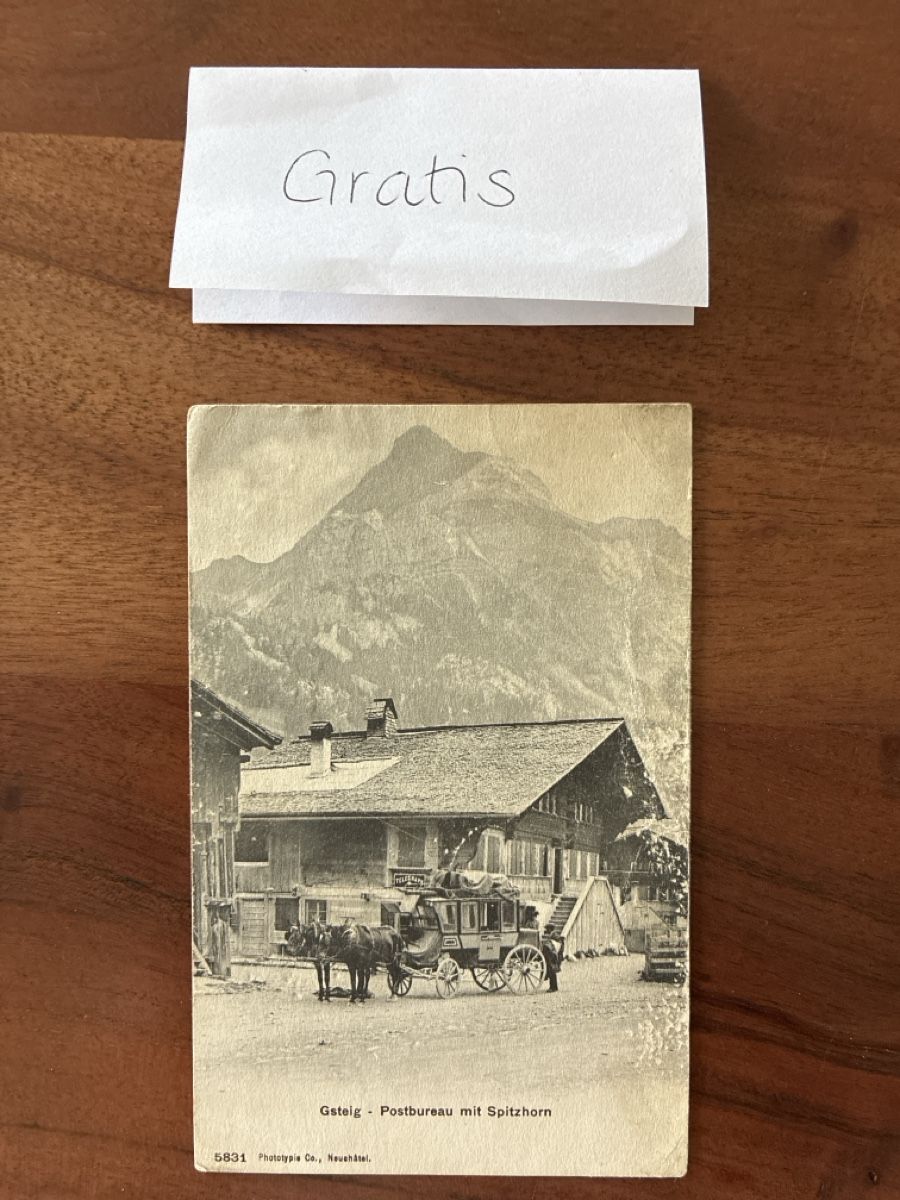 Cartoline postali: 2 Ansichtskarten Schweiz von der Gebirgspost – Usato da Oftringen venduto da Cla.vD.74 2