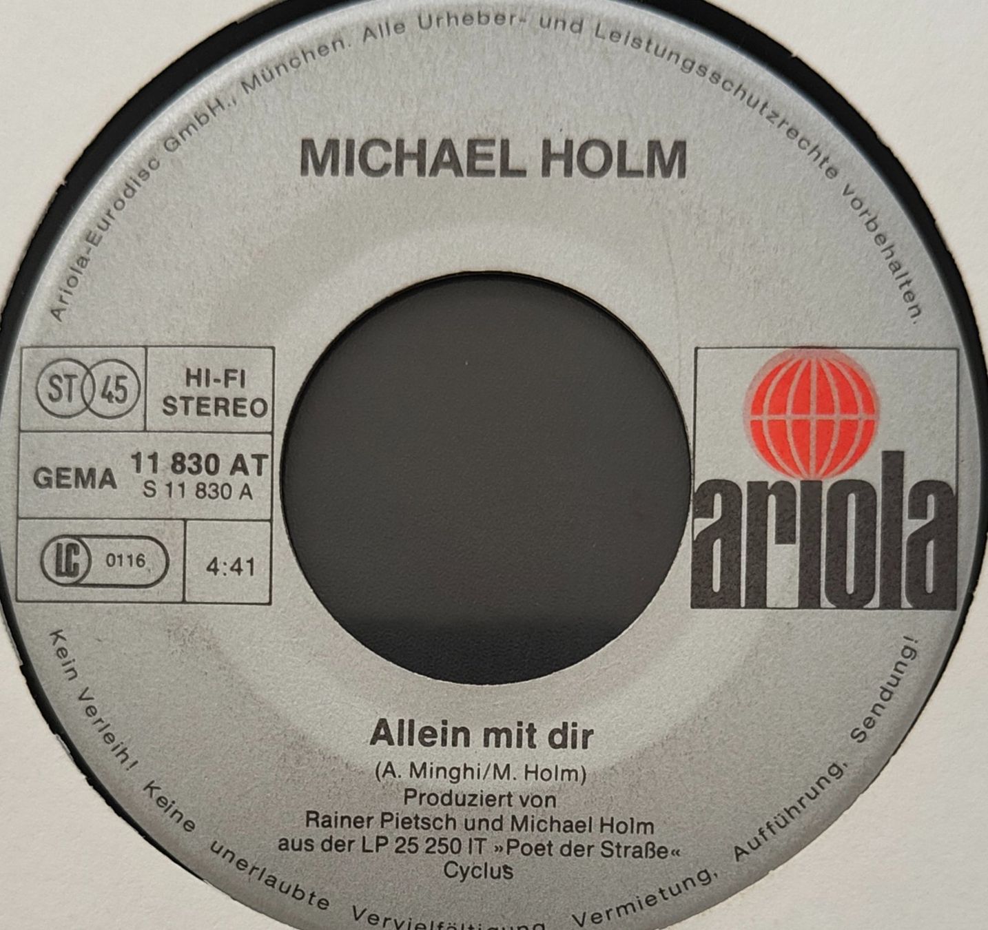 Dischi in vinile: Vinyl-Single Michael Holm - allein mit dir – Usato da Langenthal venduto da Modo39