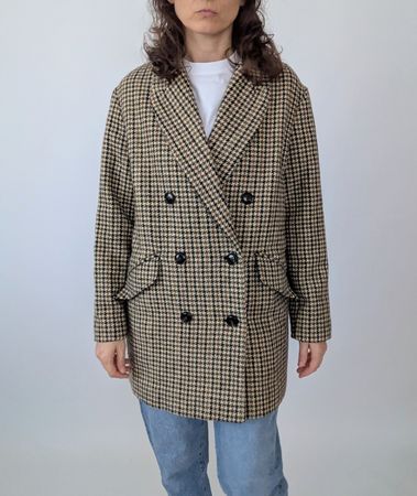 Karierter Mantel , Mango, Gr.S , 58% Wolle