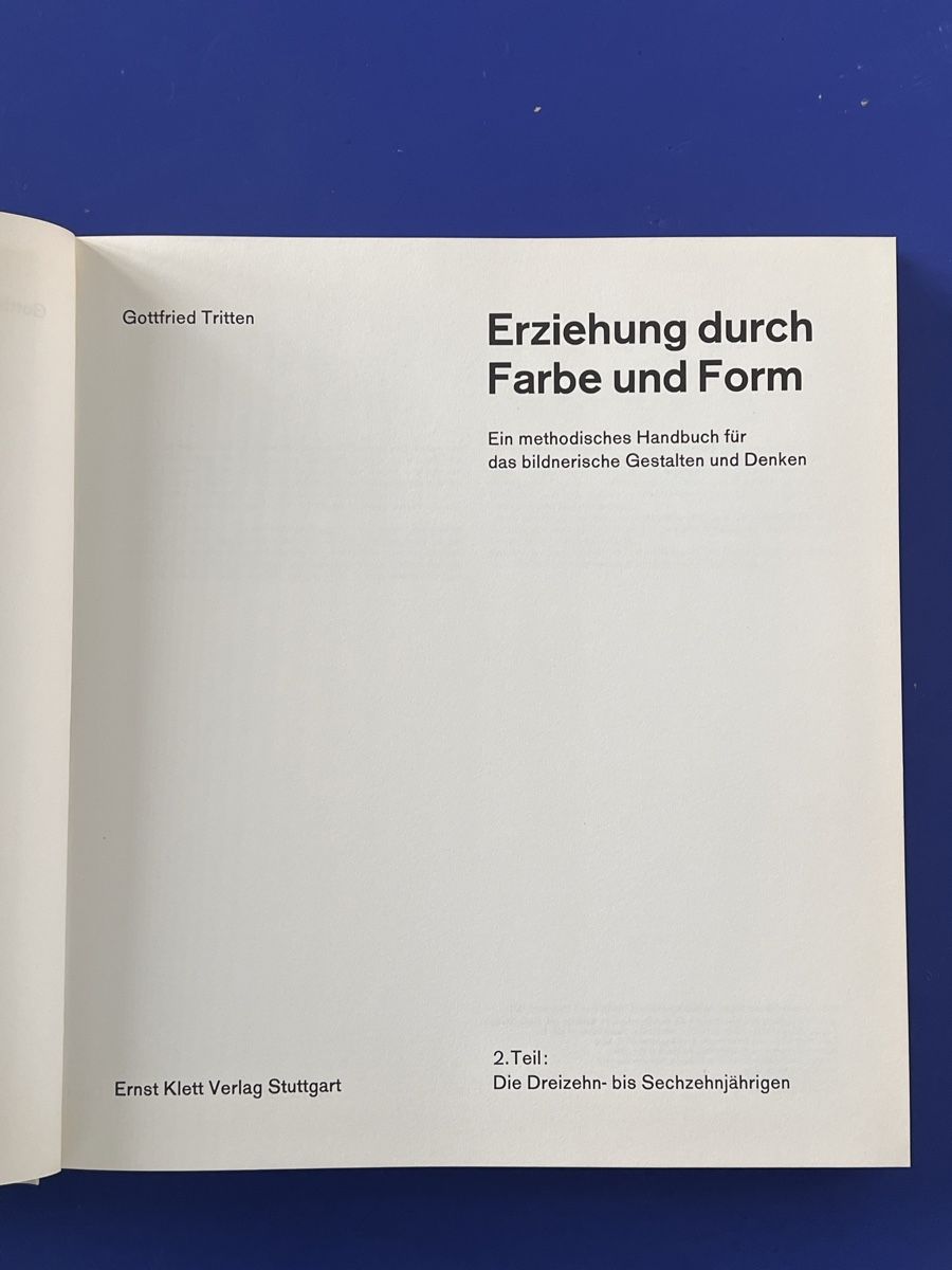 Libri: Triten Erziehung durch Farbe und Form – Usato da Adliswil venduto da buch_und_kunst 1