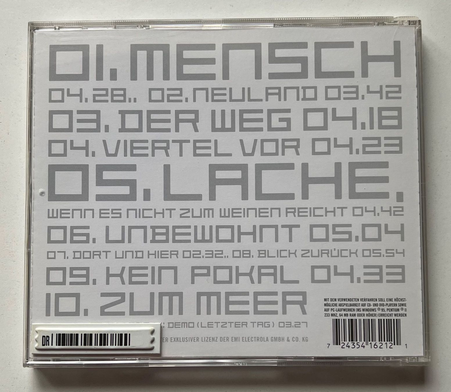 CD: Herbert Grönemeyer / Mensch – Usato da Näfels venduto da rottabi 1