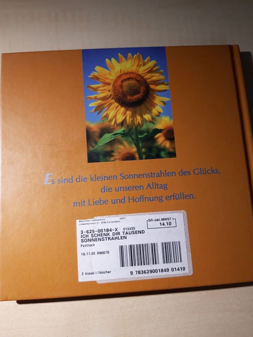 Libri: Ich schenk dir tausend Sonnenstrahlen – Usato da Egliswil venduto da Cracky81 2