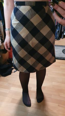 Schicker Karo Schwarz Beige Gr. 36/38 Herbst