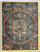 Original Tibetisches Thangka - Mandala - Buddha (20Jh.)