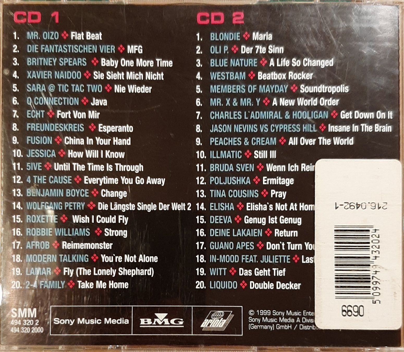 CD: Just The Best Vol. 2-99, 2CD Hit Compilation Sampler 1999 – Usato da Schönenberg TG venduto da breiti12 1