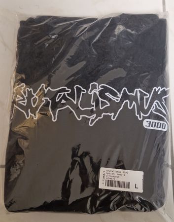Brutalismus 3000 - Schwarzer Hoodie, Grösse L, Neu & OVP!