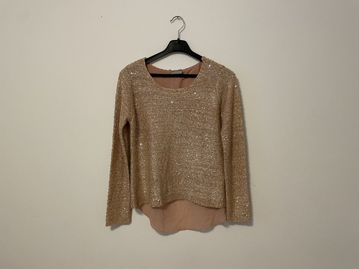 Pulls & Sweat-shirts: Festlicher Paillettenpullover Gr. S, Vero Moda, Gold – D'occasion à Chur par Tsambiko