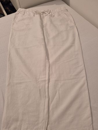 pantalon lin blanc