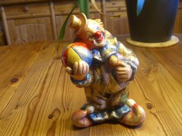 Lustige Vintage Clown Spardose aus Keramik
