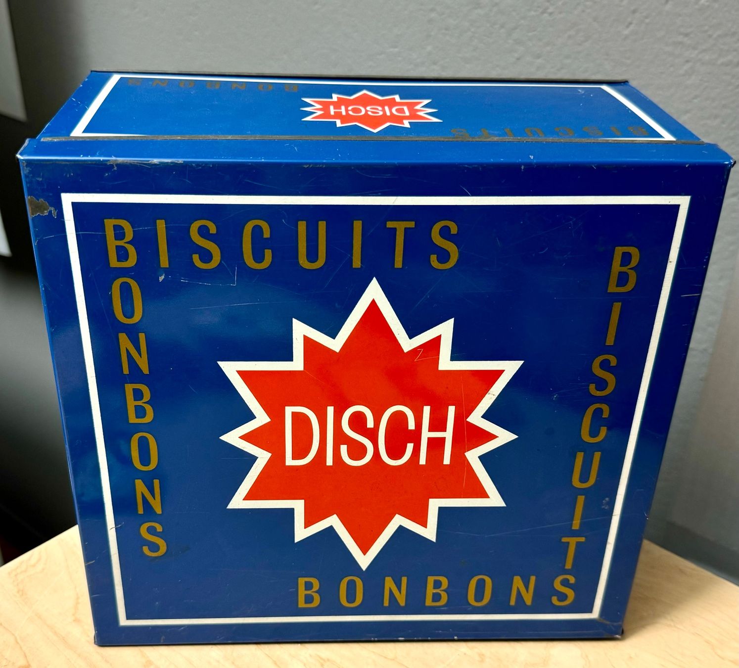 Barattoli: Alte Blechdose Biscuits Bonbons DISCH OTHMARSINGEN blau – Usato da Rothrist venduto da Luckywinner