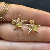 Wunderschöne 18KGP Stern Ohrstecker Gold Farbe