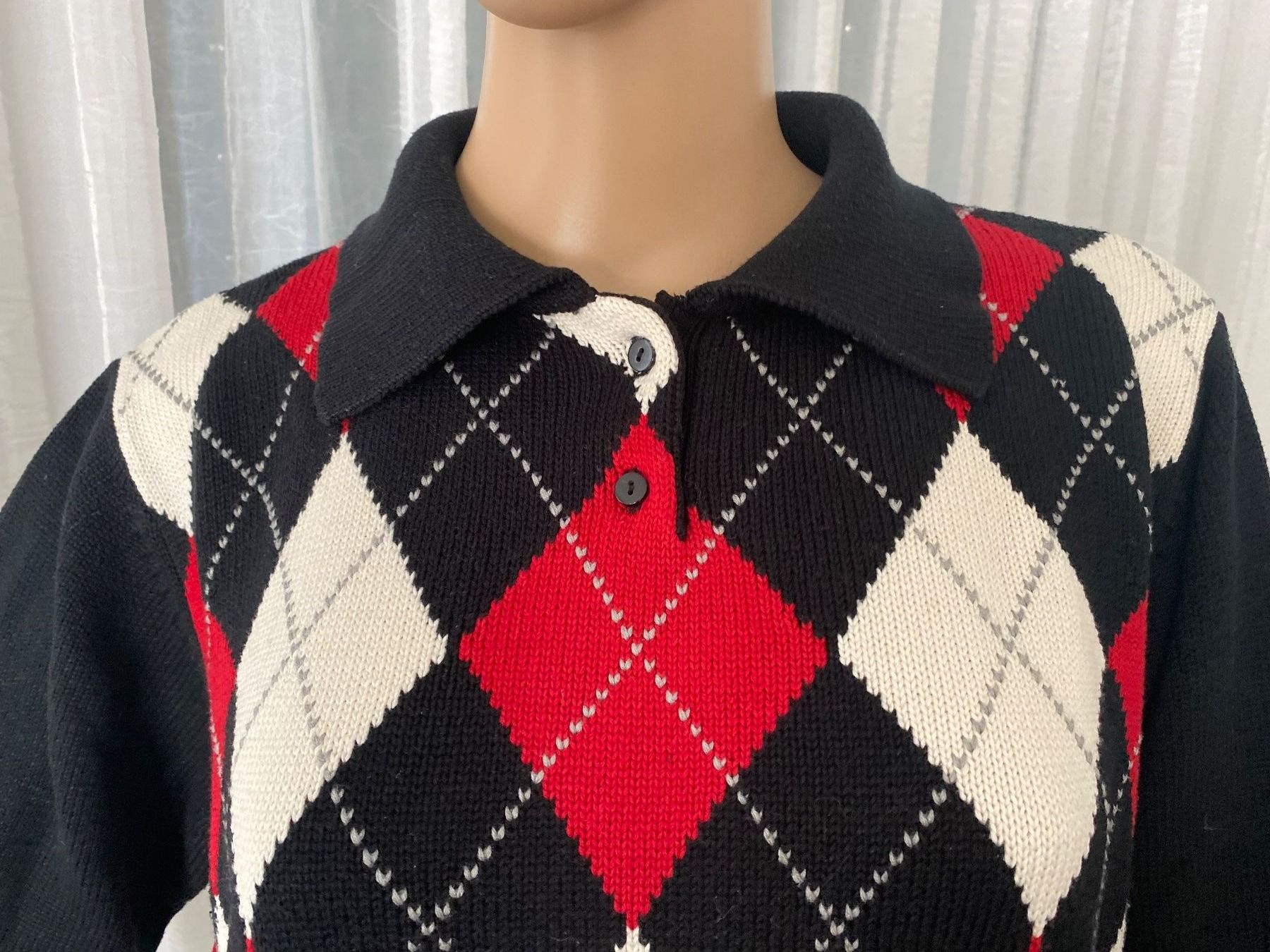 Pullover & Sweatshirts: Extravaganter seltener RHOMBEN Pullover, nero/rot, Gr. 44/46 – Gebraucht aus Winkel von ferrari2022 1