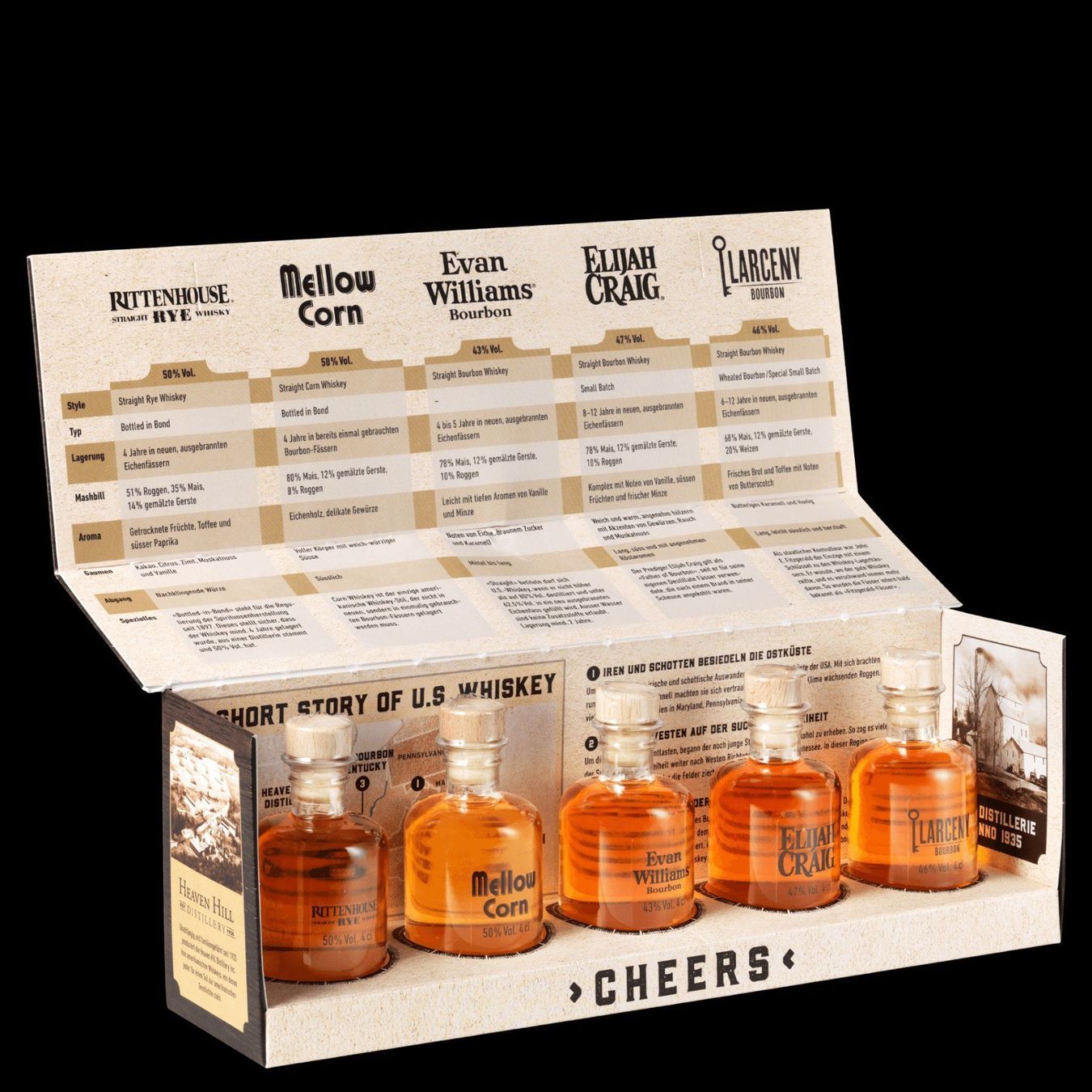 Bevande alcoliche: American Whiskey Tasting Box – Nuovo e nell'imballaggio originale da Menziken venduto da Beguan