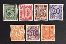 Deutsches Reich Dienstmarken 1920**