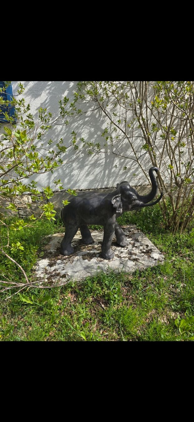 Sculture & Statue: Éléphant de jardin en bronze massif – Usato da Les Bois venduto da mar_wlc2 1