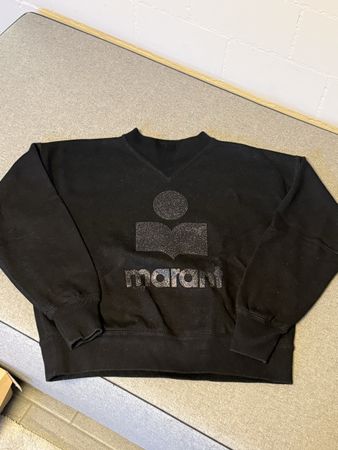 Isabel Marant Pullover Sweater Schwarz Gr M Glitzer Logo