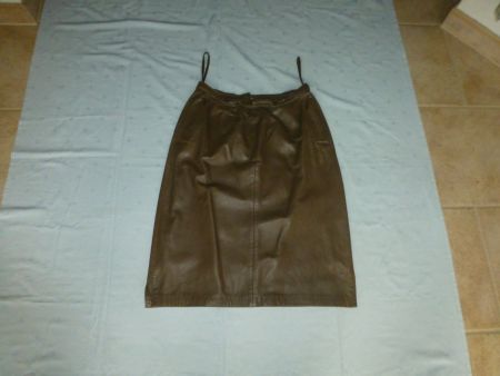 Jupe für Damen aus echtem Leder