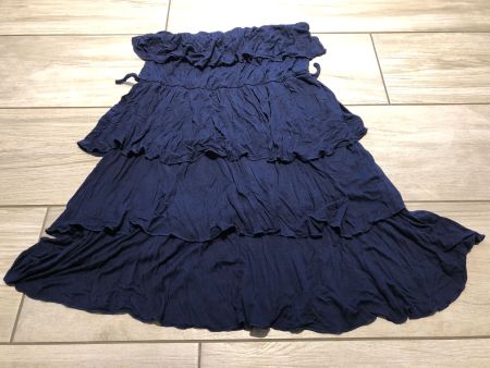 Blaues Sommerkleid Schulterfrei Gr M