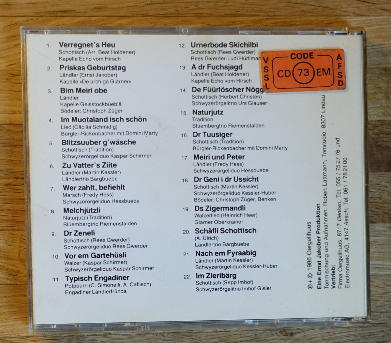 CD: 22 x Urchig, Lüpfig, Bodeschtändig - D21 – Usato da Sessa venduto da discoverymedia 1