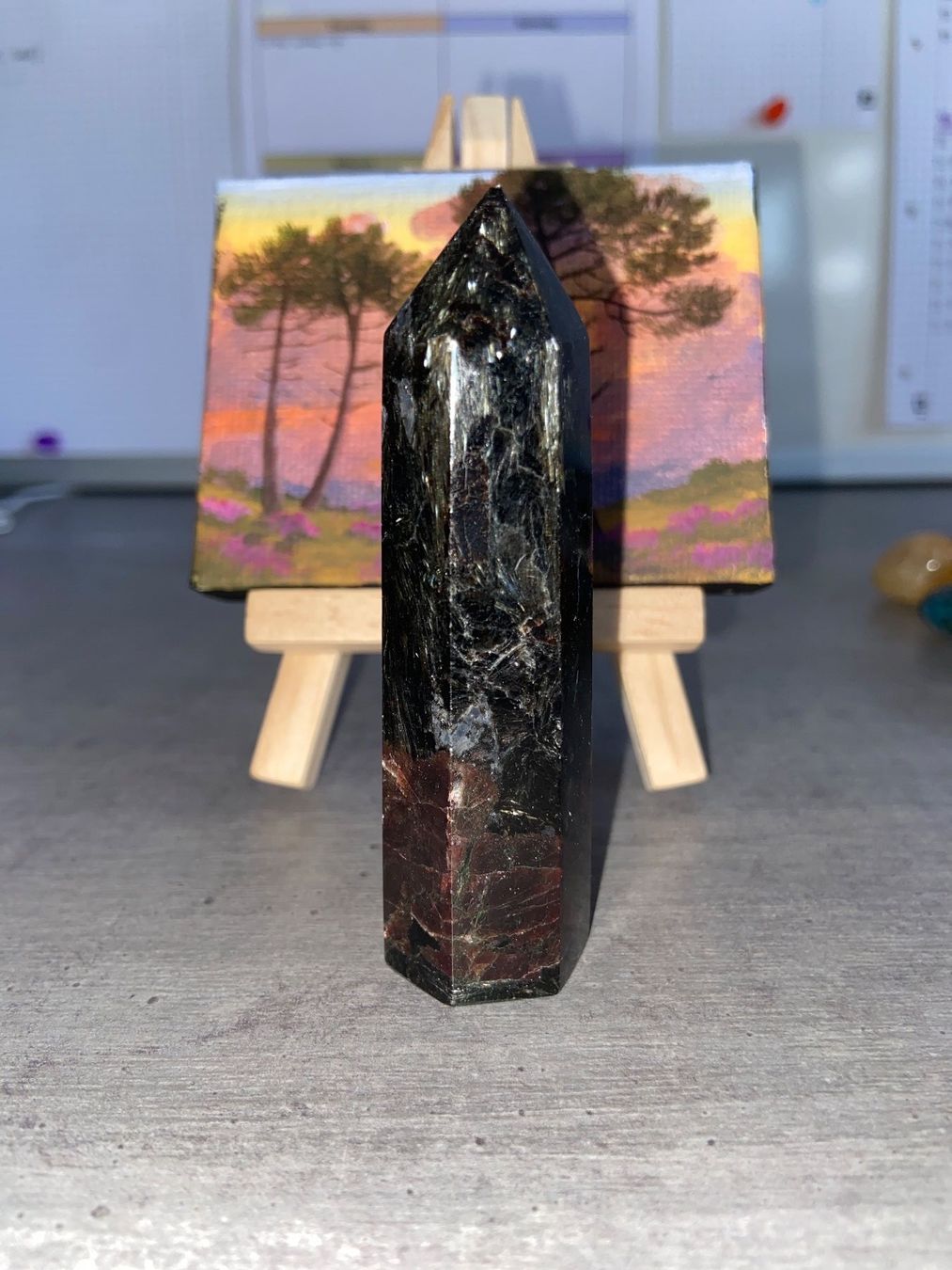 Minerali & Pietre curative: Astrophyllit mit Granat Obelisk – Nuovo (secondo la descrizione) da Richterswil venduto da Nic_s