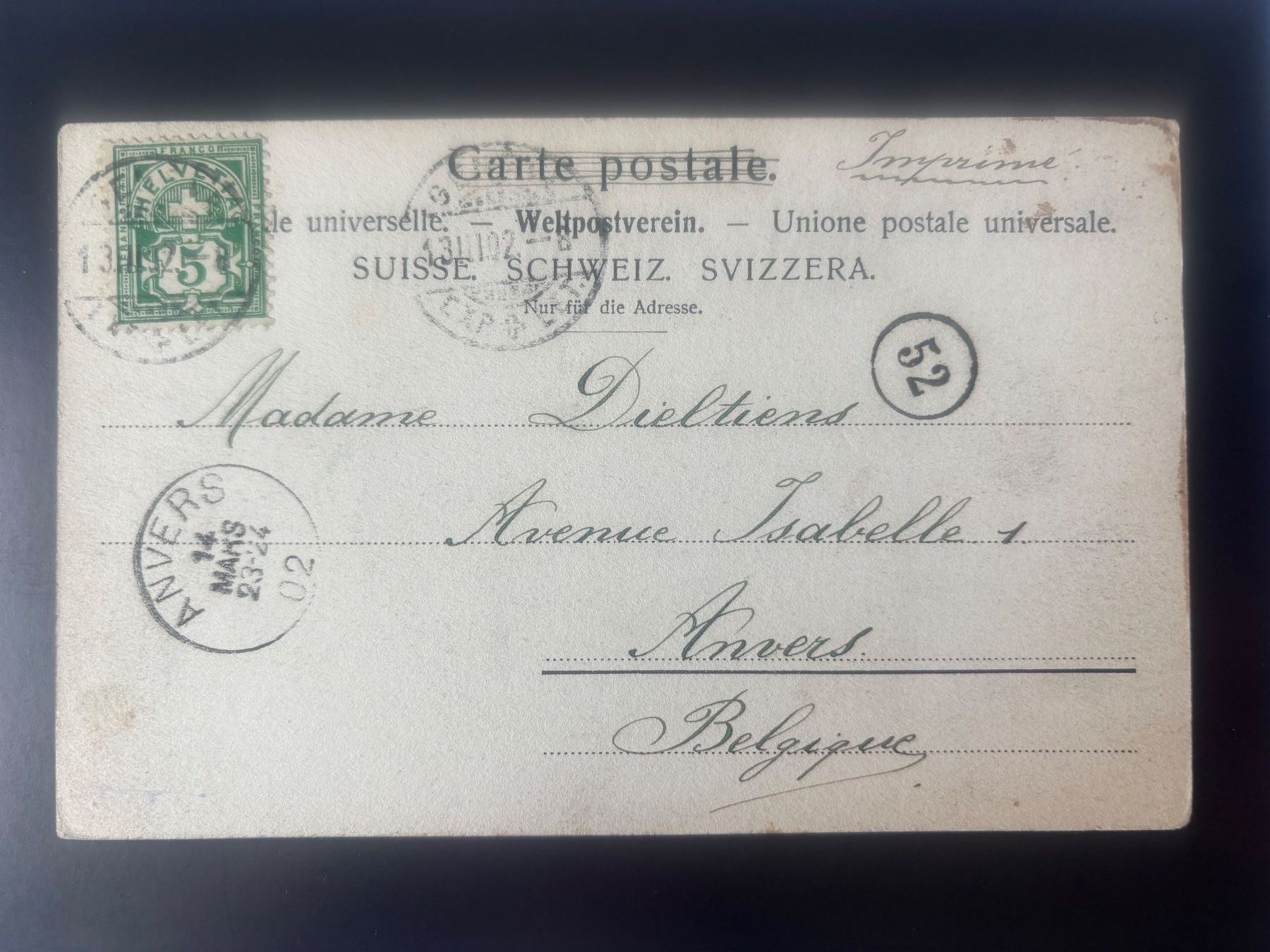 Cartoline postali: CPA Genève - Bd Plainpalais - circulée - 13.03.1902 – Usato da Bulle venduto da Claude1630 1