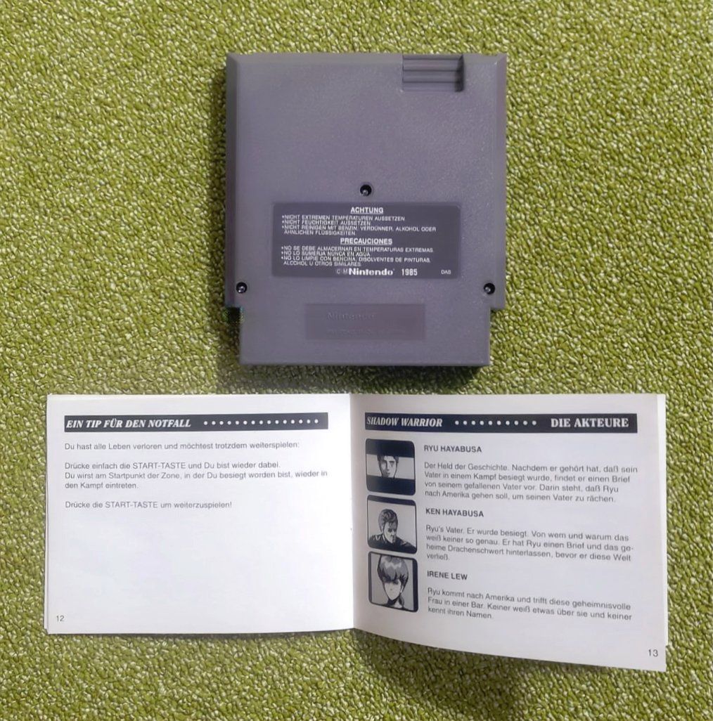 Nintendo Spiele: Shadow Warriors NES Spiel OVP – Gebraucht aus Birwinken von GTOrg 6